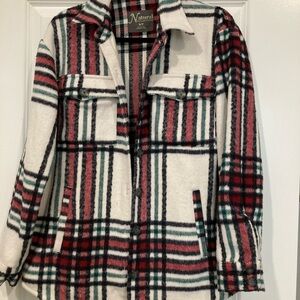 Natural Reflections Multicolor Plaid Shacket- never worn like new